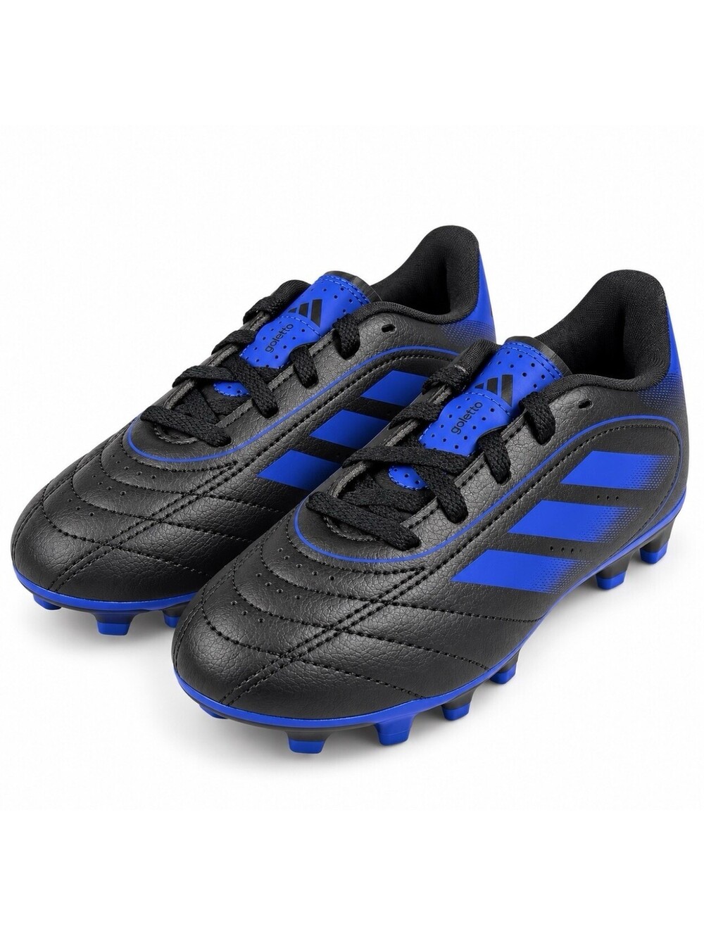 adidas Goletto IX FG/MG Soccer Cleats Youth Size 1Y Black Blue JH6643 New